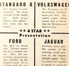 1954 Acland Tabor Ford Jaguar Car Dealership Advertisement Automobilia E... - $10.00