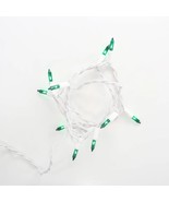 10 Bulb Green Glass Craft Lights White Wire - €8,56 EUR