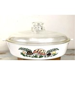 Vintage CorningWare Sears Merry Mushroom 10&quot; Casserole Skillet Dish w Li... - $878.03 MXN