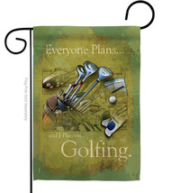 Plan To Golf Garden Flag 13 X18.5 Double-Sided House Banner - £15.77 GBP