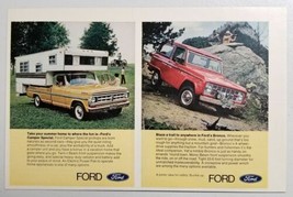 1971 Print Ad Ford Bronco, Pickup Truck Camper, Ranchero, Club Wagon Van - £9.32 GBP