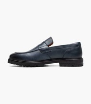 Stacy Adams Hayes Moc Toe Penny Slip On Shoes Leather Navy 25735-410 image 6
