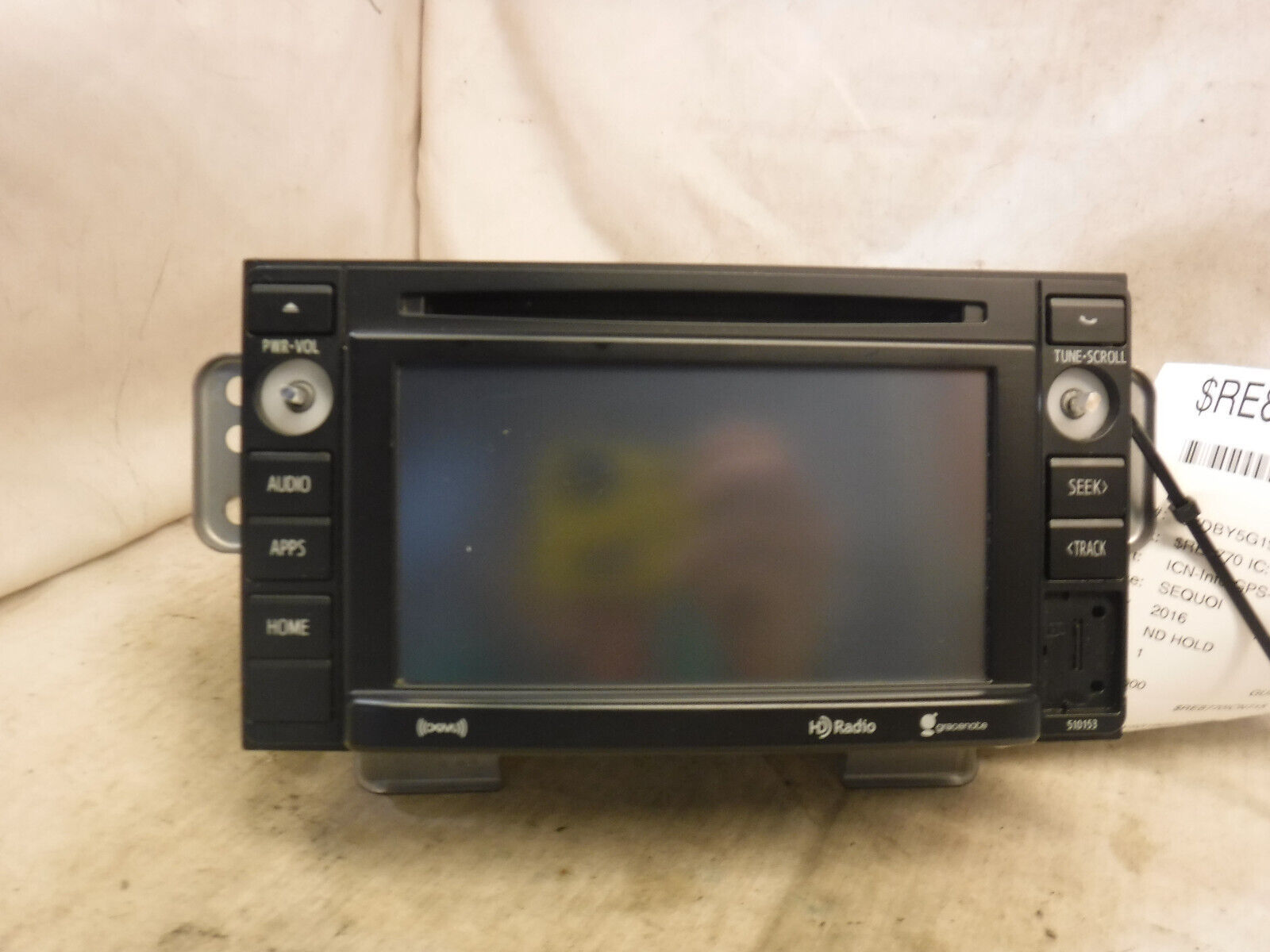 Primary image for 16 2016 Toyota Sequoia Radio Cd Navigation 510153 86100-0C220 PARTS ONLY