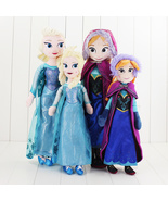 Magical Playtime with Frozen&#39;s 40cm Elsa and Anna Stuffed Plush Dolls fo... - $31.50