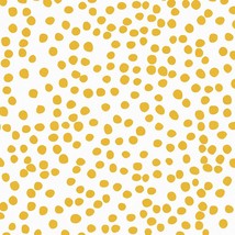 Jeweluck Yellow and White Wallpaper Peel and Stick Wallpaper Polka Dot Contact - £21.57 GBP