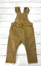 Zara Baby Girl Ruffle Denim Brown Jumper Overall Outfit Pants Boho 6-9 M... - £9.54 GBP