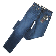 NWT Levi&#39;s Wedgie Straight in Salsa Roll Stretch Denim Crop Fray Jeans 27 - $51.48