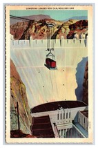Box Car Lowering Boulder Hoover Dam Boulder City Nevada NV UNP Linen Postard V4 - £2.29 GBP