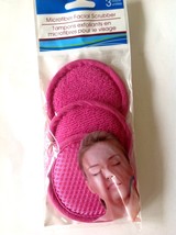 Rose Pink Microfiber Face Scrubbing Skincare Pads New Package of 3 - £5.49 GBP