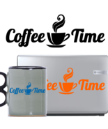 Coffee Time Vinyl Decal Sticker Décor for Bar Wall Kitchen Cup Laptop Fr... - $6.76 CAD+