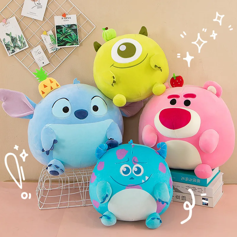 Kawaii Disney Cartoon Cute Stitch Strawberry Bear James P. Sullivan Mike Plush - £16.36 GBP