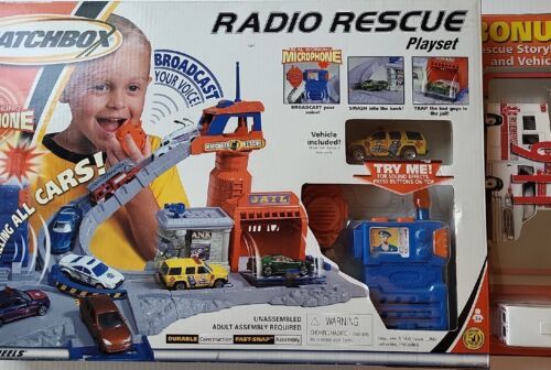 2001 Matchbox Radio Rescue Playset w/2 Vehicles & Storybook NIP - Original - £25.69 GBP