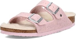 Birkenstock Sz 41/10 Arizona Wool Felt Sandals Shearling Slide Shoes Pink NEW! - £86.72 GBP