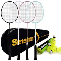 Badminton Rackets Set Of 4, Badminton Set For Outdoor Backyards Gym, Lig... - £80.20 GBP
