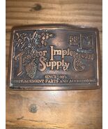 Tractor Implement Supply Co. Vintage Belt Buckle 1995 Copper Color TISCO... - $21.78