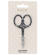 BOHIN Safari Collection Savage Zebra 3-1/2 Inch Fancy Embroidery Scissors - $188.59 MXN