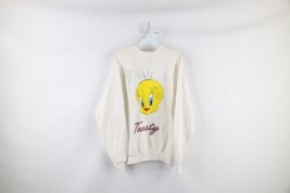 Vtg Streetwear Mens Large Distressed Looney Tunes Tweety Double Sided Sweatshirt - £31.61 GBP