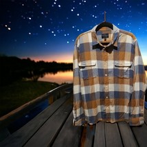 Lucky Brand, Men&#39;s Saturday Stretch Plaid Shirt, size XL, ivory,brown, b... - $21.77