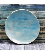 Turquoise Blue Ceramic Plate, Artisan Dinning Room Wall Decor Portuguese... - £72.18 GBP