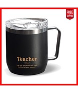 Black Reusable Travel Mug for Teachers - 300ml Insulated Tumbler with Se... - $501.85 MXN