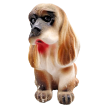 Vintage Brown and White Chalkware Spaniel, Love Me Face, Puppy Lovers Ca... - £49.06 GBP