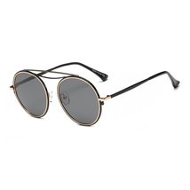 Retro Vintage Classic Premium Brow-Bar Polarized Circle Round Fashion Sunglasses - £23.97 GBP