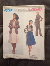 Vintage Vogue Sewing Pattern American Designer Calvin Klein 1619 Size 12 - £14.49 GBP
