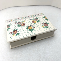 Pansy Design Otagiri Japan Floral 4.5x6.5 Trinket Plastic Box, Vintage - $14.99