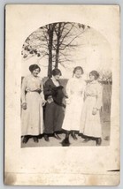 RPPC Four Darling Edwardian Women Real Photo Postcard M21 - £4.75 GBP