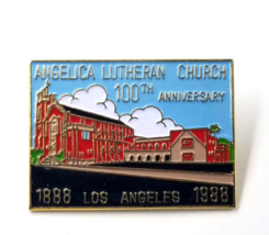 VTG 1988 Angelica Lutheran Church Los Angeles 100th Anniversary Enamel Lapel Pin - £9.71 GBP