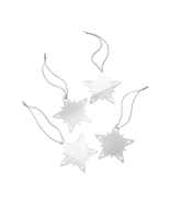 Georg Jensen Stainless Steel Christmas Holiday Reusable Gift Tag 4 pc Si... - $33.83 CAD