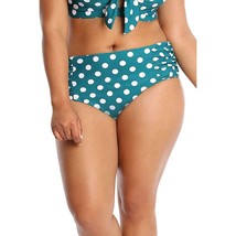 Womens Plus Size 3X 26w XXXL Retro Polka Dot Tyra Swim Bikini Bottoms Green Whit - £14.38 GBP