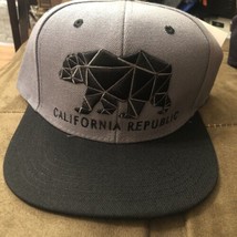 ring of fire California Republic Men&#39;s Adjustable Hat Snapback Cap OS New - £14.06 GBP