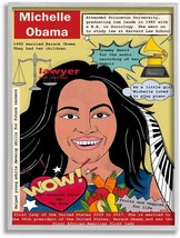 Stupell Industries Female Leaders Facts Michelle Obama Feminist Icon Design, - £40.75 GBP