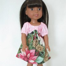 The Gift Bow Christmas Dress made to fit 14 inch Wellie Wishes Doll - £11.68 GBP