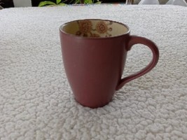 222 Fifth JACOBEAN RED Flowered 12oz. Coffee Mug Tea Cup Ceramic Floral - £10.24 GBP