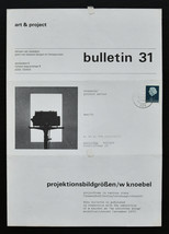 Art &amp; Project # W KNOEBEL, Bulletin 31 # 1970, nm++ - £107.38 GBP