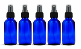 5x Whole Foods Market, Blue Glass Bottle with Misting Spray Top, 4 Fl Oz - $12.86