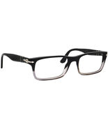 Persol Eyeglasses 3050-V 966 Black Grey Fade Square Italy 55[]18 140 Han... - $149.99