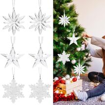 Ceoyiler 18 Pc 3D White Snowflake Christmas Tree Ornaments Hanging Decor - $49.51 MXN Ceoyiler 18 Pc 3D White Snowflake Christmas Tree Ornaments Hanging Decor - $49.51 MXN