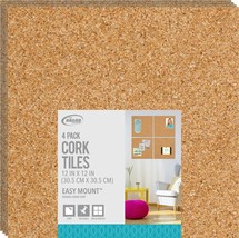 Board Dudes Cork Tile 12&quot;X12&quot; 4/Pkg-Light CXP85 - €21,63 EUR