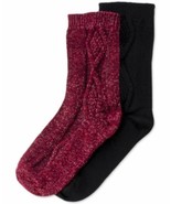 Hue Women&#39;s 2 Pack Cable Boot Socks Vineyard Pack One Size - $17.79 CAD