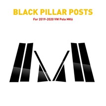 8Pcs Car Black Pillar Posts Set Car Stickers For VW  MK6 2019 2020 Window Trim C - £77.03 GBP
