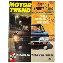 Vintage January 1965 Motor Trent Magazine Detroit Sports Cars Mustang Co... - $14.00