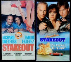 Stakeout &amp; Another Stakeout 2 Tape Lot VHS Cassette Richard Dreyfuss Emilio - £7.46 GBP