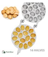 Walnut Cookie Mold Pastry Oreshki Nuts 16 Mold Skillet - USSR Maker 16 w... - $544.63 MXN