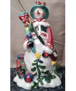 Ceramic Snow woman figurine high gloss - £12.38 GBP