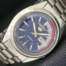 VINTAGE SEIKO 5 AUTOMATIC 7S26A JAPAN MENS BLUE COLOR DIAL WATCH a433448-1 - £35.73 GBP