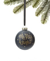Holiday Lane Black Tie Merry and Bright Ball Ornament C210254 - £10.25 GBP
