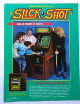 Slick Shot Arcade FLYER Original Video Pool Retro Vintage Art Promo 1990 - £12.17 GBP